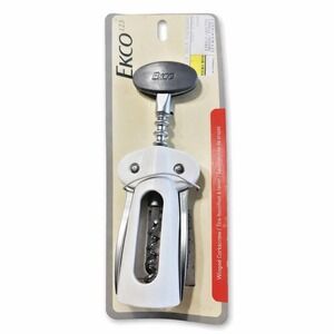 EKCO Winged Corkscrew Wine Opener Heavy Duty Die Cast New in Package
